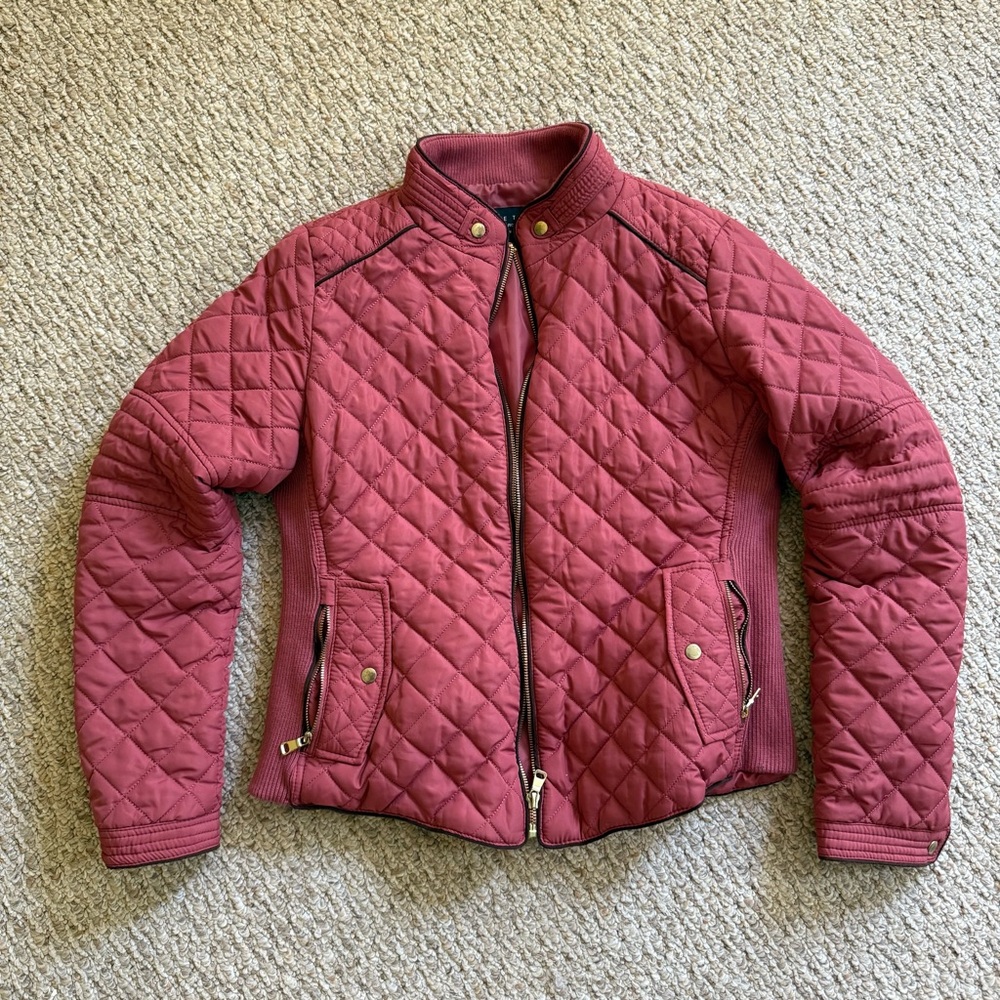 Quilted Women's Jacket in Dusty Rose Size L